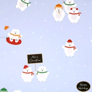 Inpakpapier IJsberen in de Sneeuw